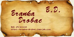 Branka Drobac vizit kartica